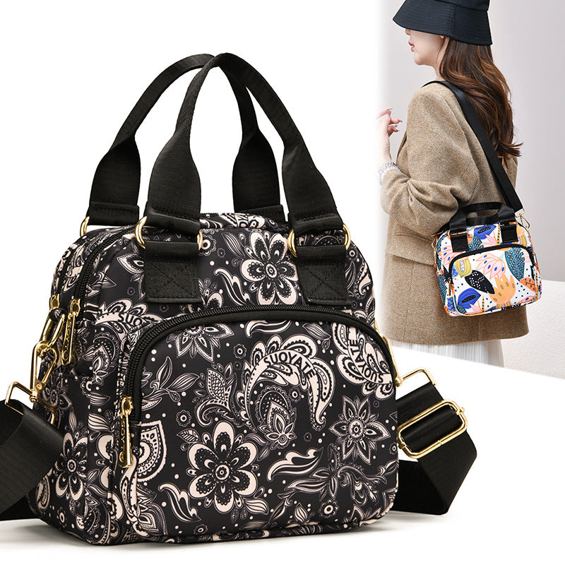 Stylische Blumendruck-Handtasche Karnz