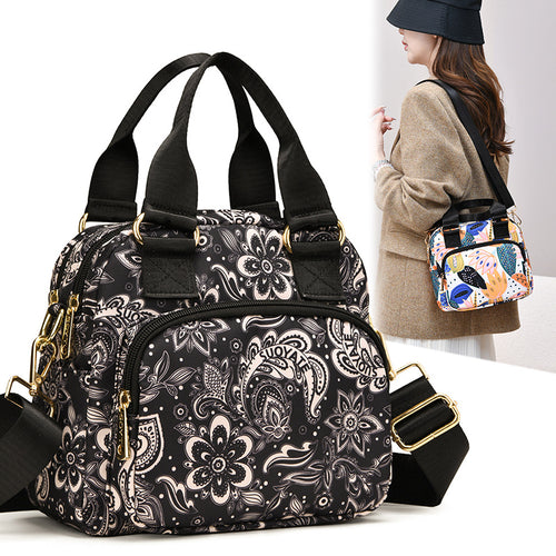 Stylische Blumendruck-Handtasche Karnz