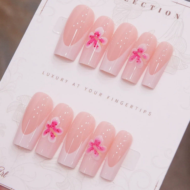 Luxuriöses florales Press-On-Nagelset