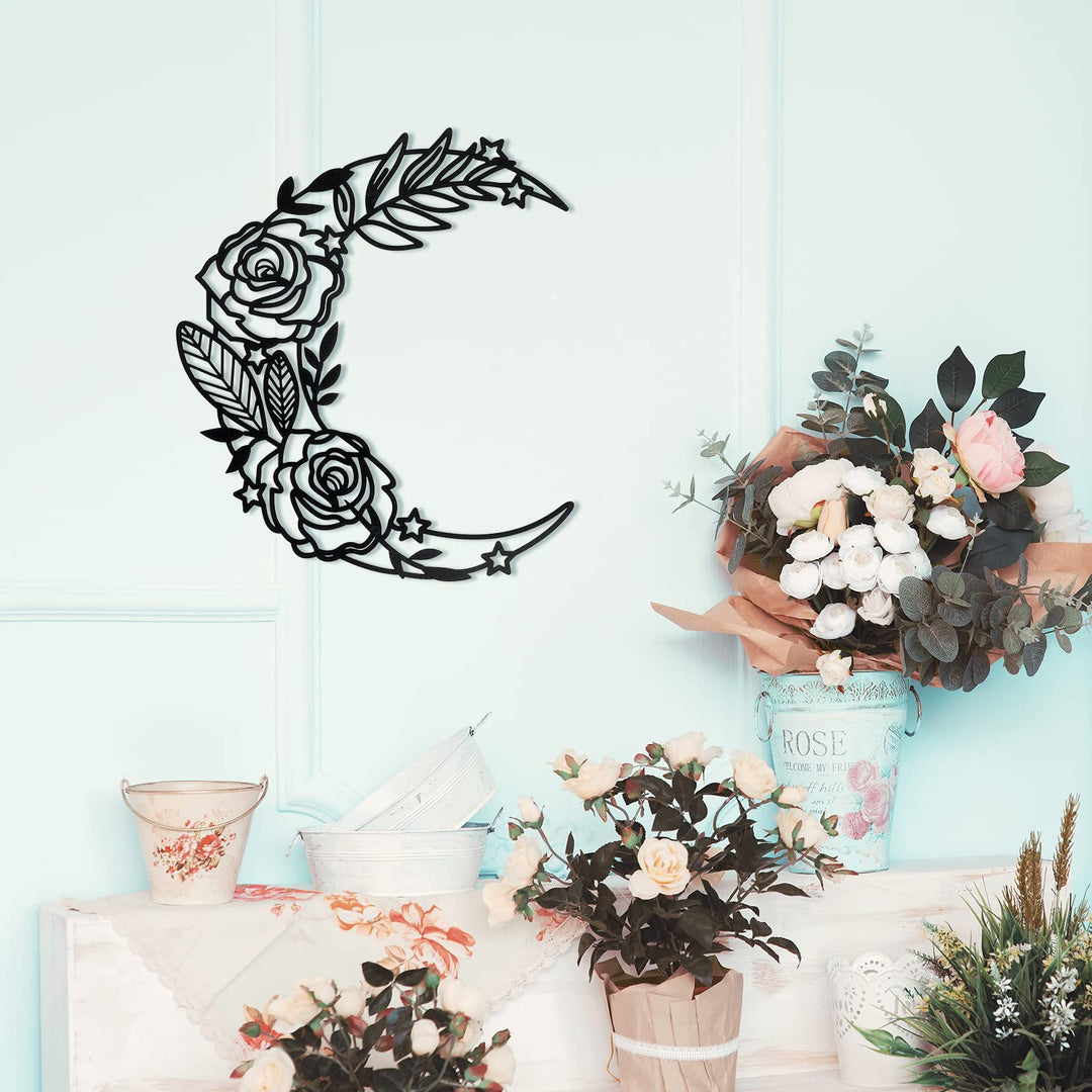Floral Moon Wandkunst