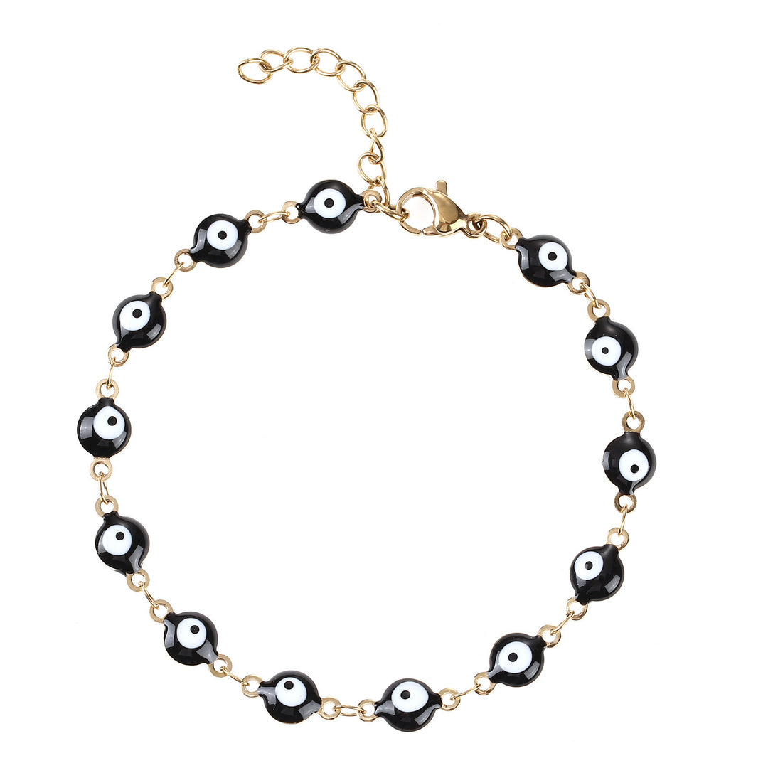Buntes böse Augen Charm Armband Karnz