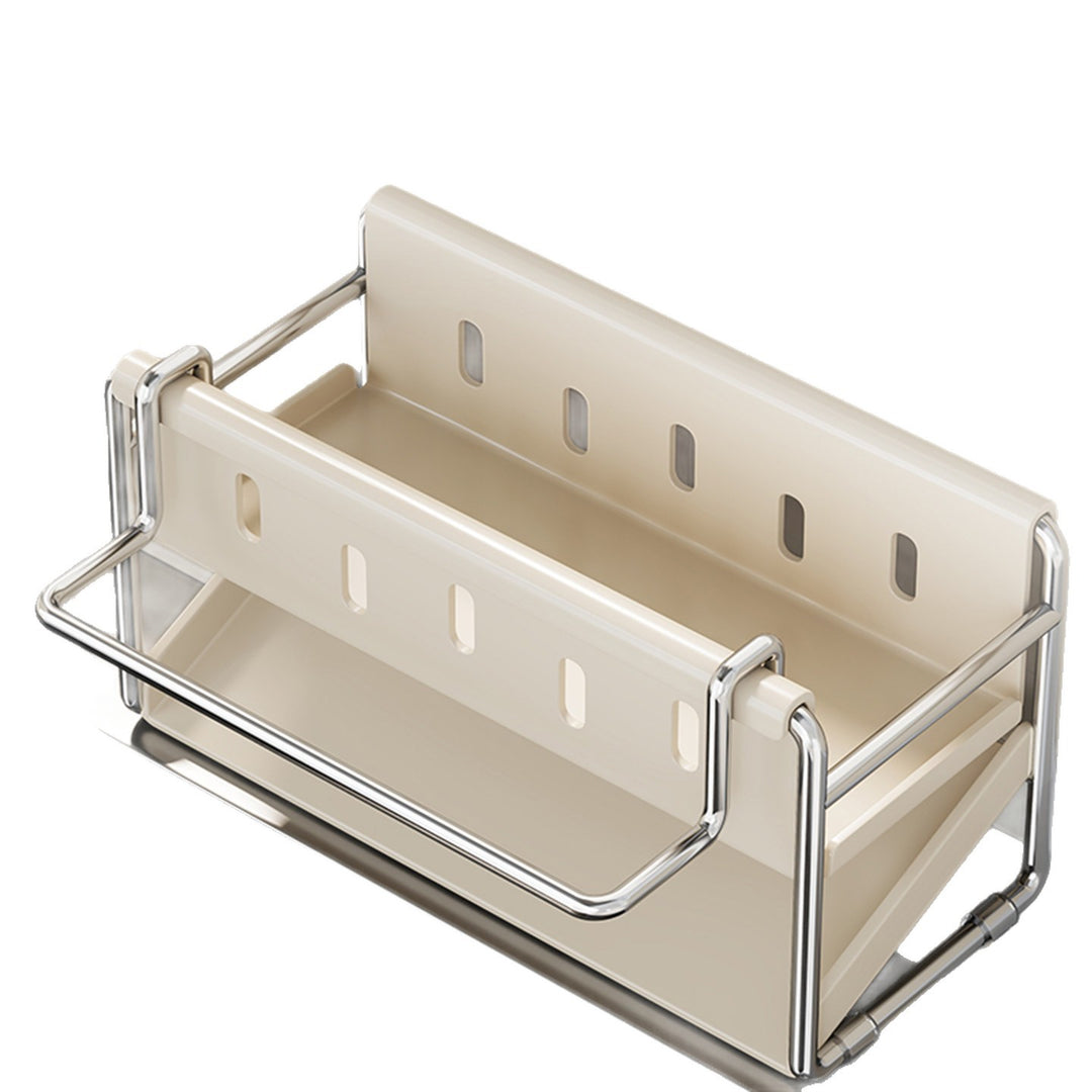Edelstahl ablaßbarer Spülbecken Caddy Organizer für Schwämme Bürsten und Scheuerschwämme
