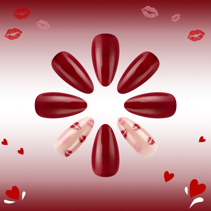 Kiss-verschönertes Press-On-Nagelset Karnz