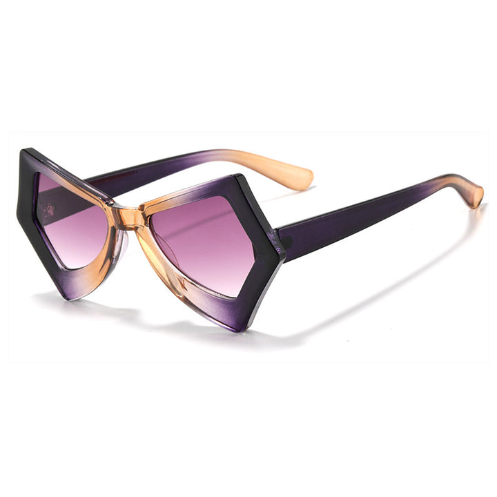 Geometrische Rahmen Modische Sonnenbrille