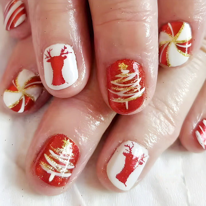 Festliches Weihnachtsnagelkunst-Set Karnz