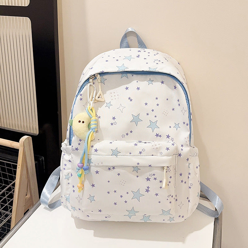 Sternmuster-Leinwand-Rucksack