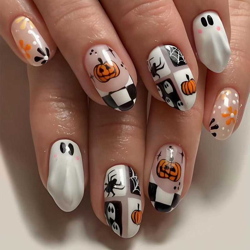 Halloween-Themen Dekorative Press-On Nagelset 1790738710