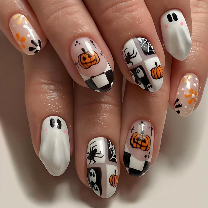 Halloween-Themen Dekorative Press-On Nagelset 1790738710