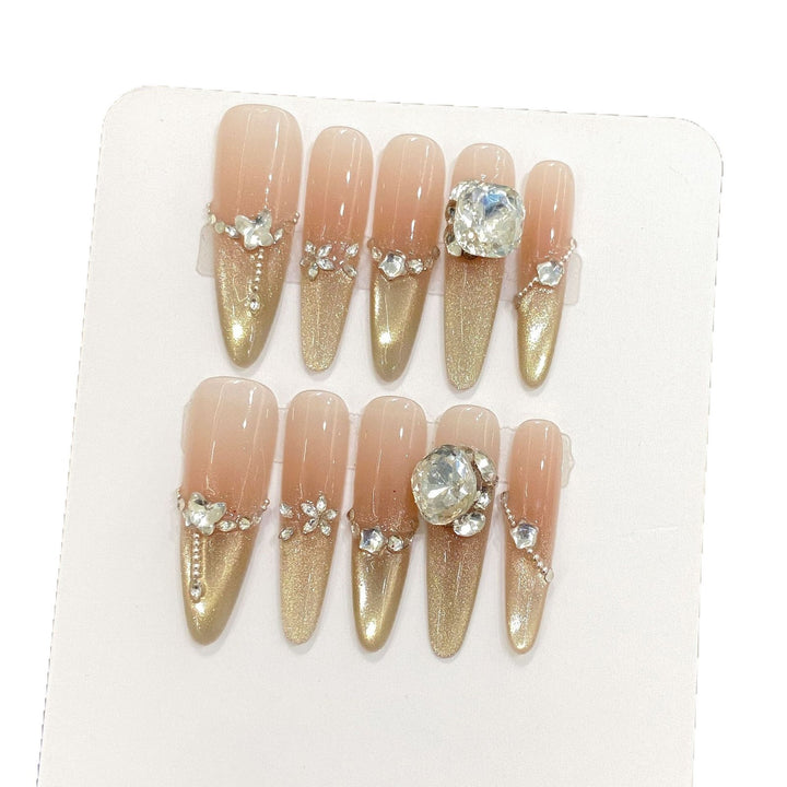 Luxus Glitzerndes Press-On Nagelkunst Set