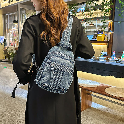 Multifunktionaler Denim-Rucksack Karnz