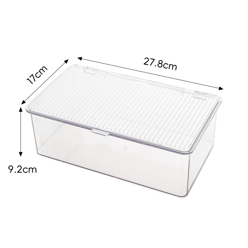 Kunststoff-Aufbewahrungsbox mit geriffeltem Clip-Deckel und stapelbarem Design
