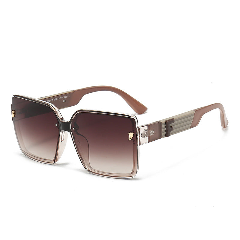Damen quadratische Sonnenbrille mit luxuriösem Rahmen und polarisierenden Gläsern Karnz