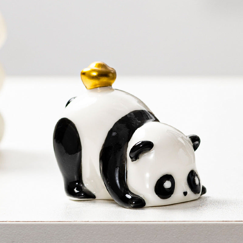 Niedlicher Panda Dekorationsfigur Karnz