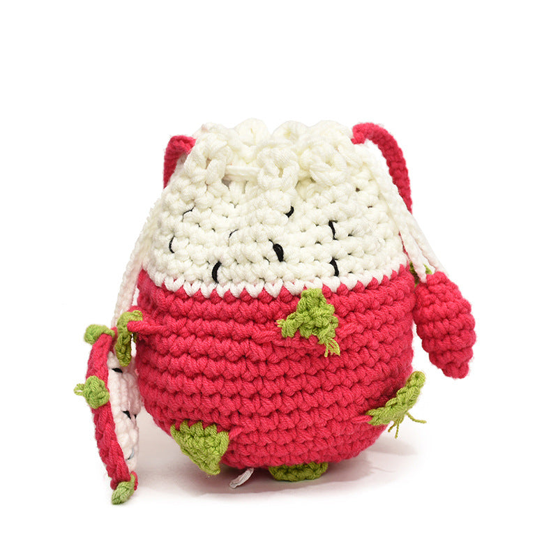 Häkeln Erdbeer-Themen Mini Rucksack