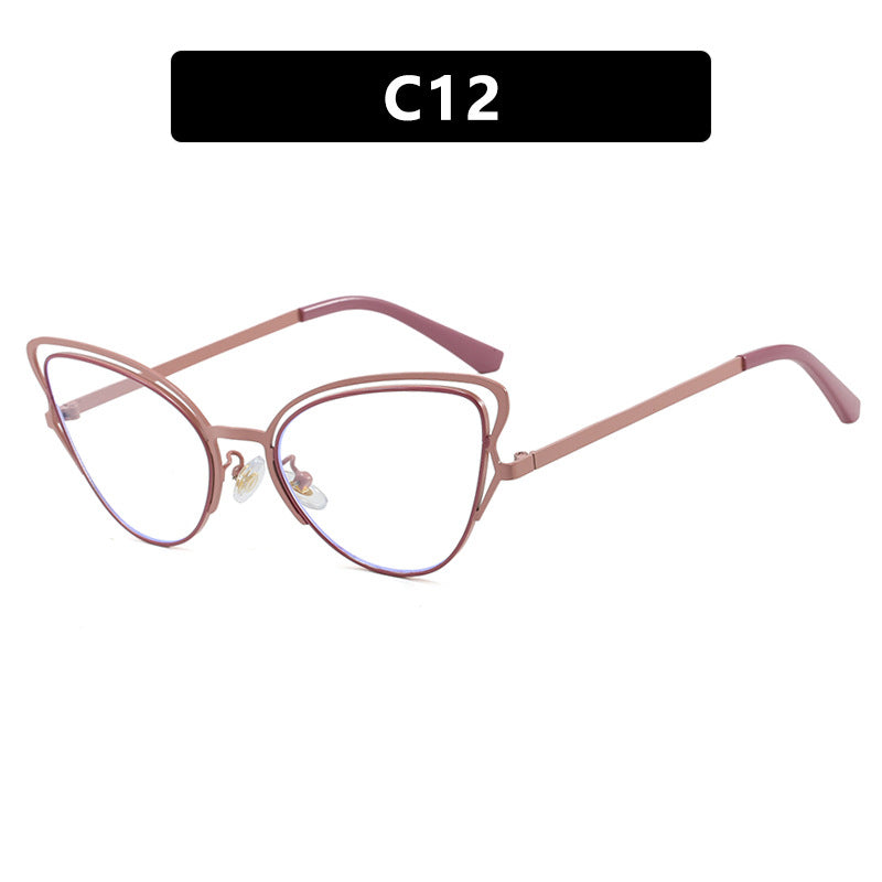 Damen Cat-Eye Brille mit edlem Metallrahmen und komfortabler Passform Karnz
