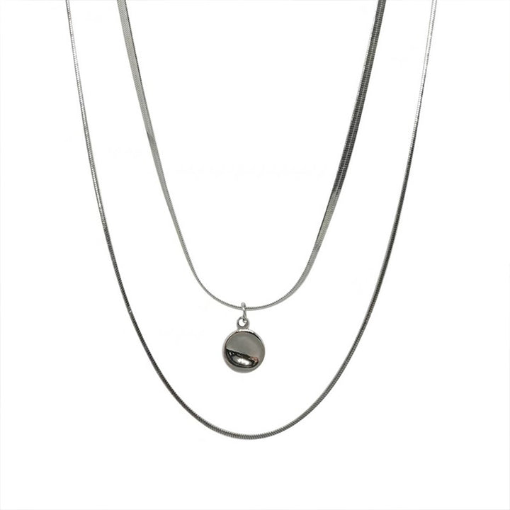 Elegante Mehrschichtige Silberkette Karnz