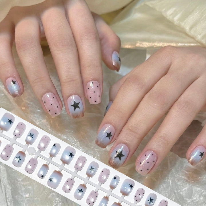 Sternenhimmel-Themen Press-On Nagelkunst