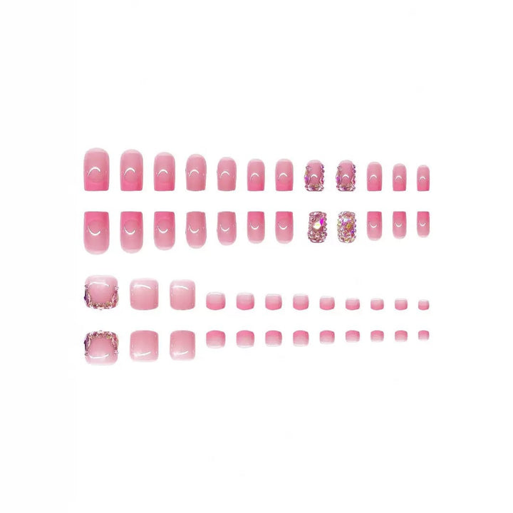 Dekoratives Nagelkunst-Set mit Strass-Akzenten Karnz