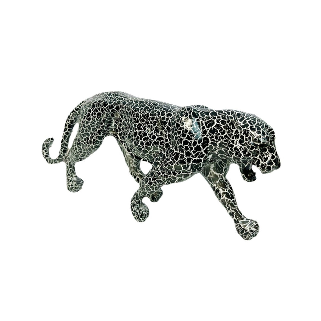 Dekorative Leopardenfigur aus Kunstharz Karnz
