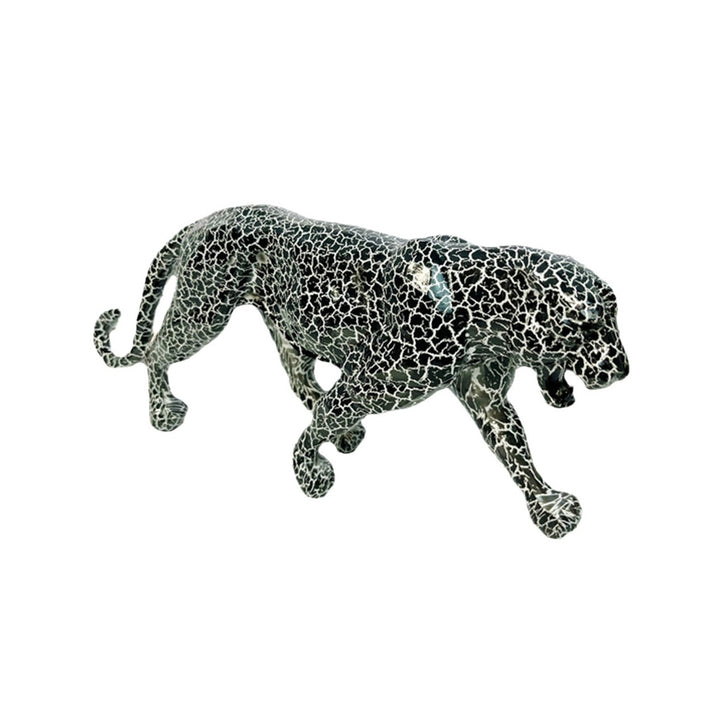 Dekorative Leopardenfigur aus Kunstharz Karnz