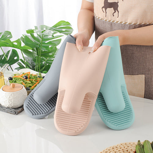 Silikon Küchenhandschuh mit Integrierten Reinigungsborsten Karnz