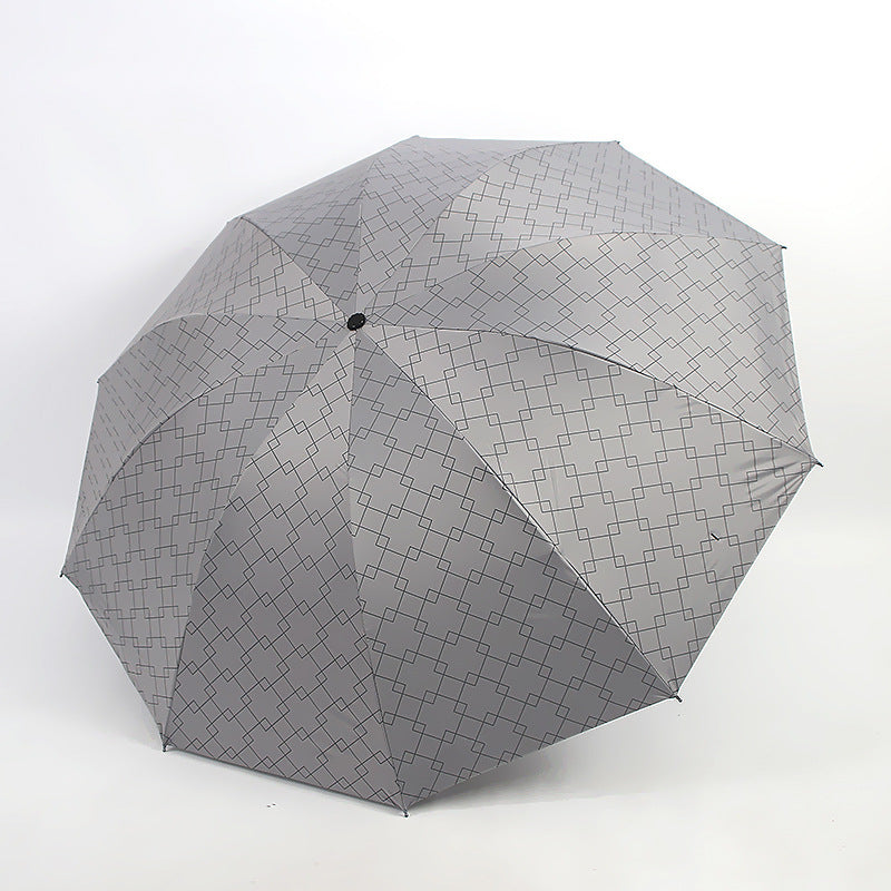 Damen Faltbarer Regenschirm mit modernem geometrischen Muster Karnz