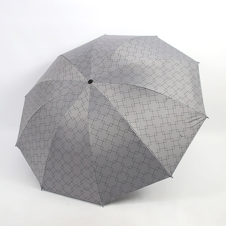 Damen Faltbarer Regenschirm mit modernem geometrischen Muster Karnz
