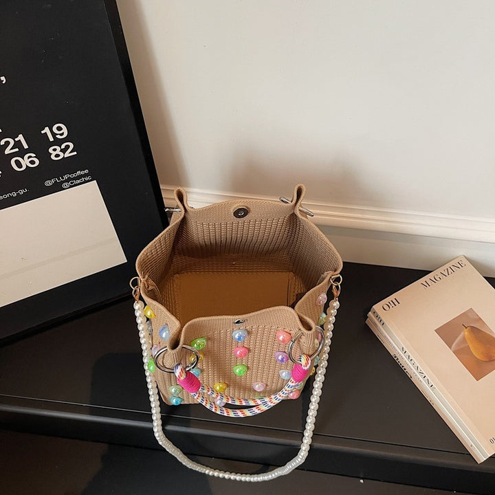 Verspielt Dekorative Perlen-verzierte Tasche