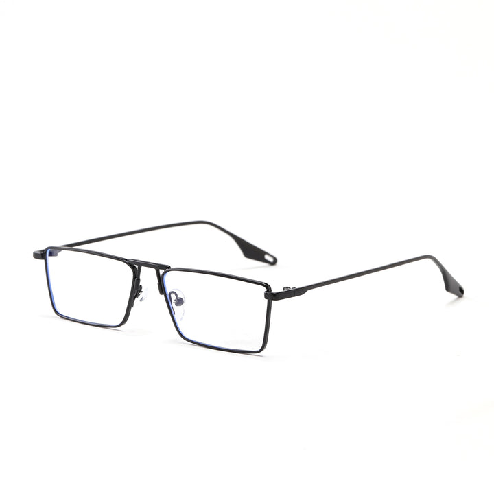 Damen elegante quadratische Sonnenbrille mit schmalem Metallrahmen und UV-Schutz Karnz