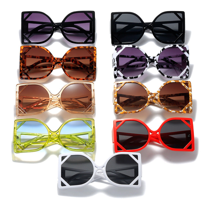 Damen geometrische Sonnenbrille mit exklusivem Design und UV-Schutz Karnz