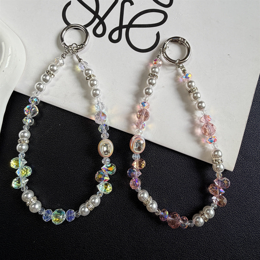 Elegante Perlen Charm Schlüsselanhänger Karnz 1790135736