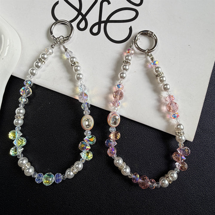 Elegante Perlen Charm Schlüsselanhänger Karnz 1790135736