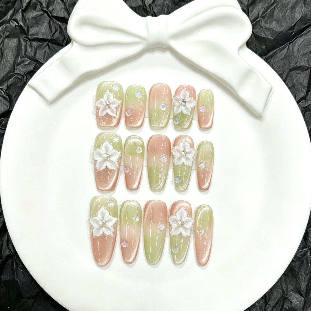 Floral Press-On Nagelkunst Set  1791773861