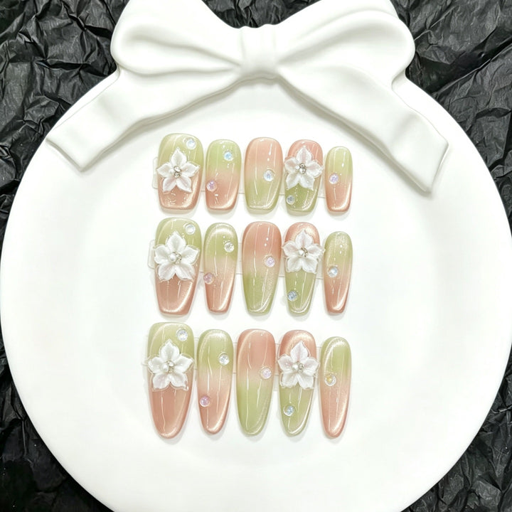 Floral Press-On Nagelkunst Set  1791773861