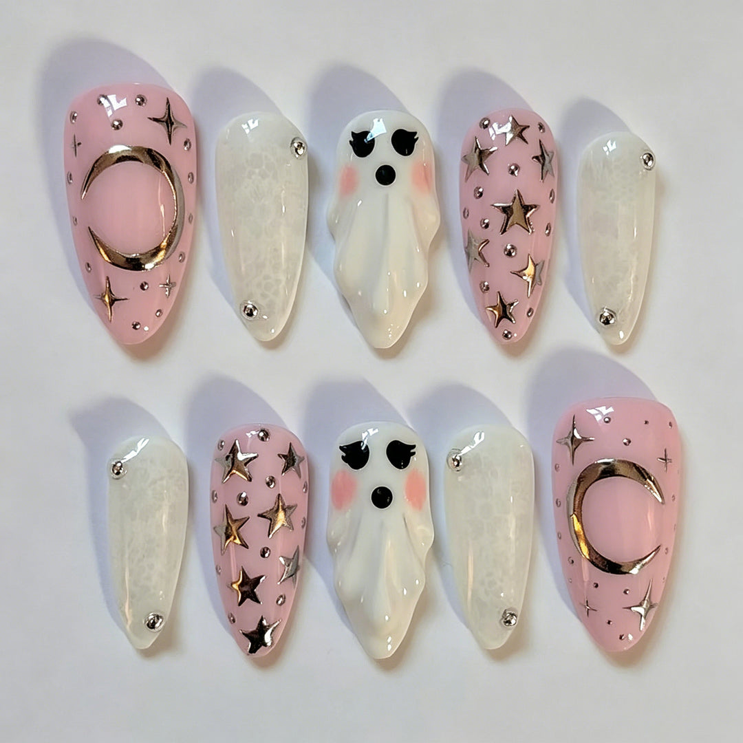 Künstlerisches Halloween-Themen Press-On Nail Set Karnz