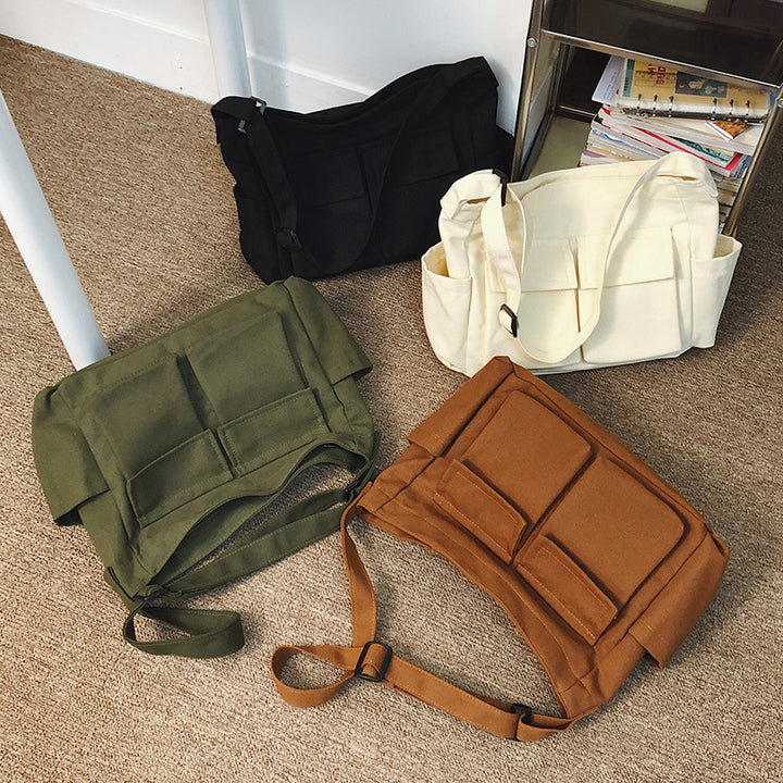 Multi-Taschen Freizeit Schultertasche Karnz
