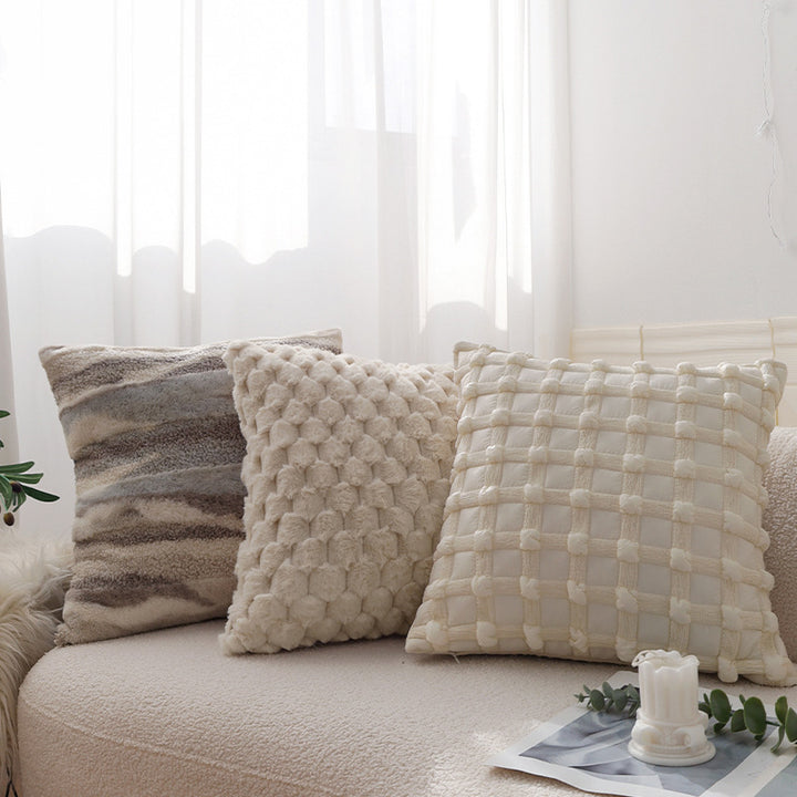 Kuschelkissen im Teddyfell-Stil Karnz