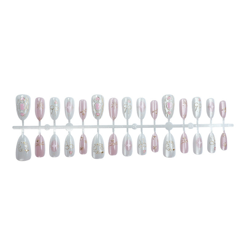 Dekoratives Acryl Press-On Nagelkunst Set