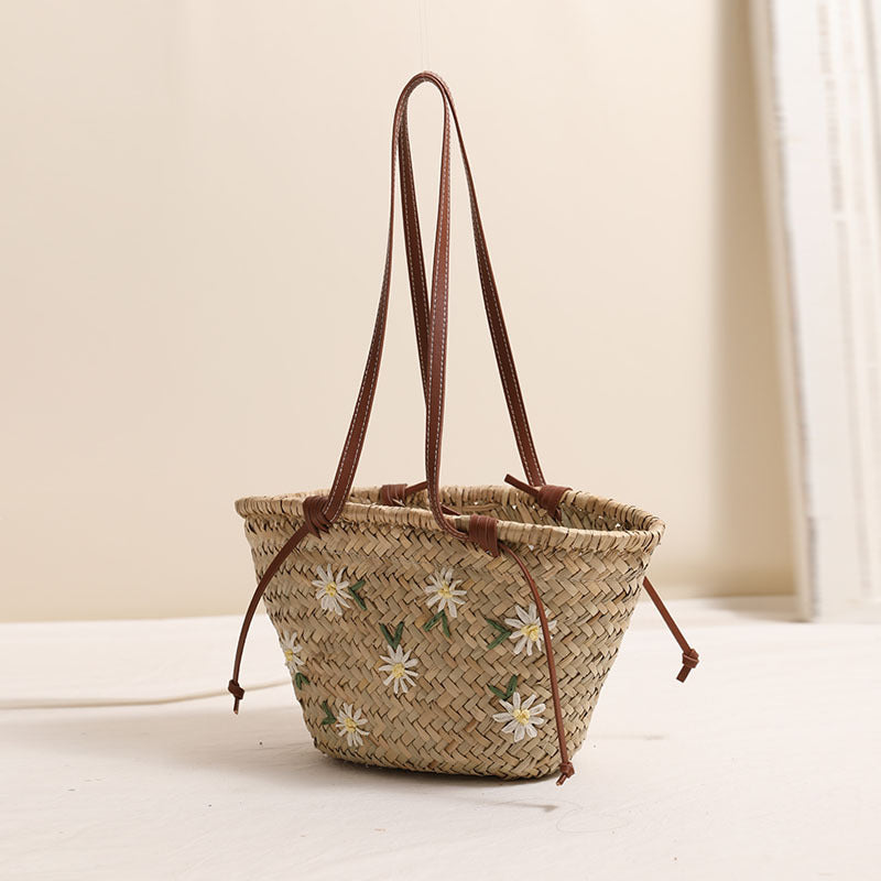 Damen Korbtasche mit floralem Design Karnz