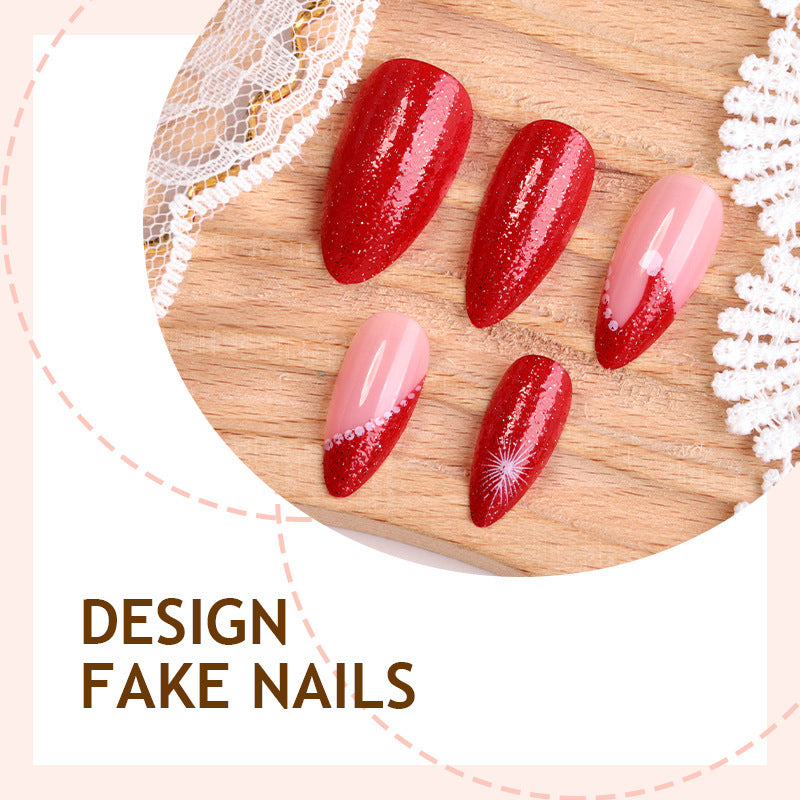 Kunstnagelset mit Glamourösen Glitzer-Akzenten Karnz