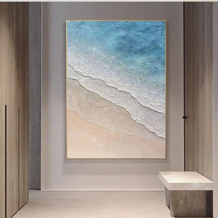 Texturierte Küstenwelle Wandkunst