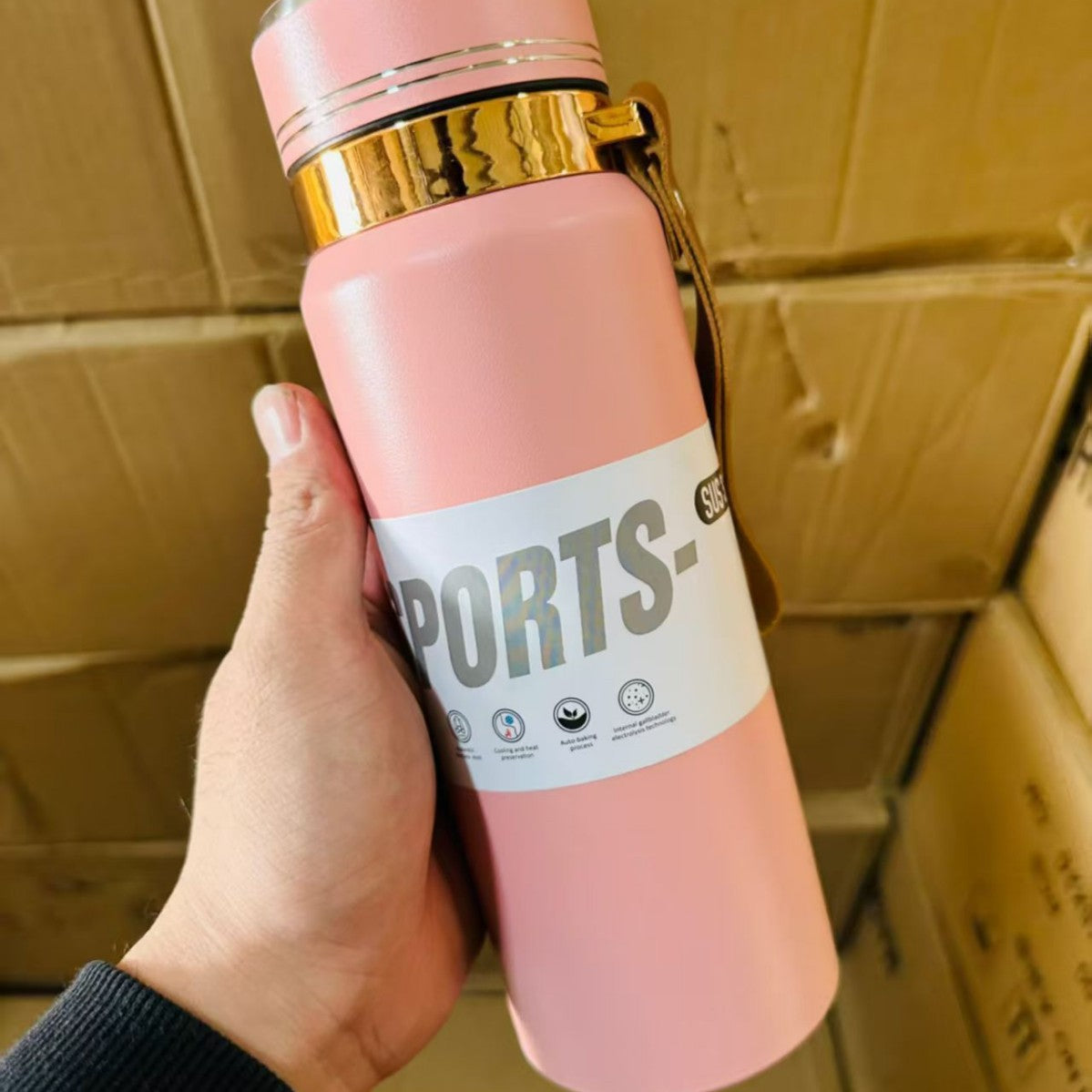 Unisex Sportliche Thermo-Trinkflasche Karnz