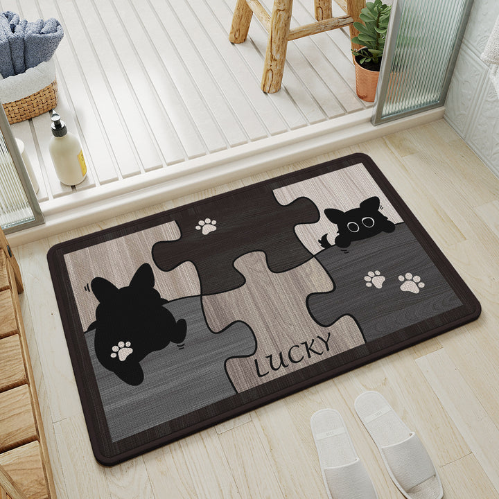 Puzzle Cat Themen Fußmatte