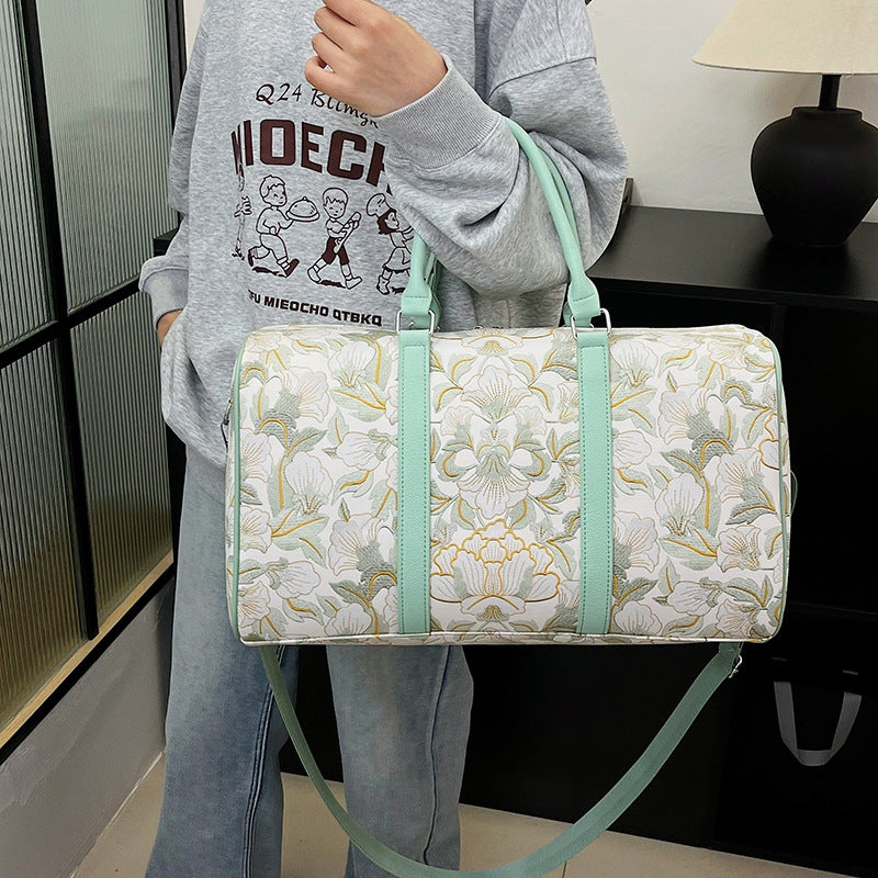 Elegante Blumenmuster Reise Duffle Bag Karnz