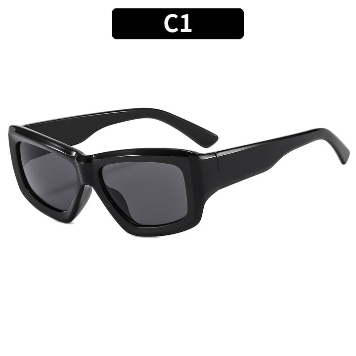Retro-inspirierte dicke Rahmen-Sonnenbrille
