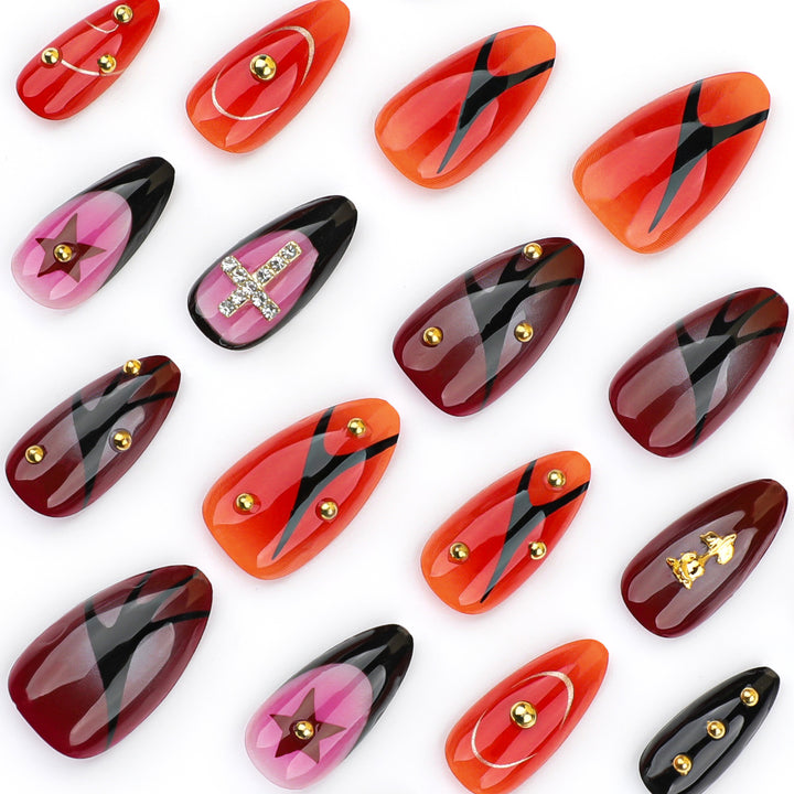 Kunstvolle Stiletto-Nägel mit kreativen Designs Karnz