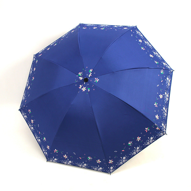 Damen Faltbarer Regenschirm mit floralen Mustern Karnz