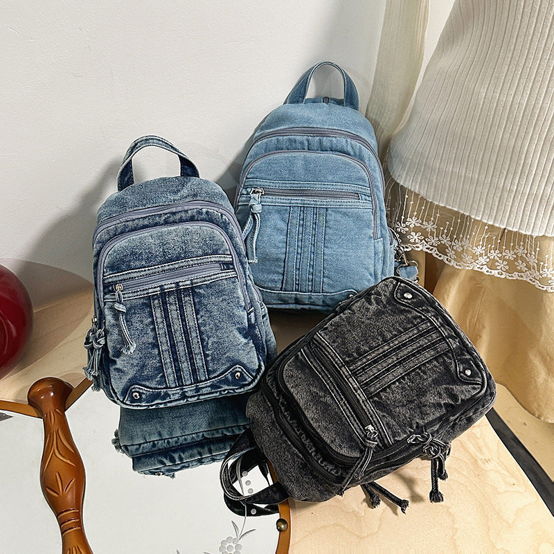 Multifunktionaler Denim-Rucksack Karnz