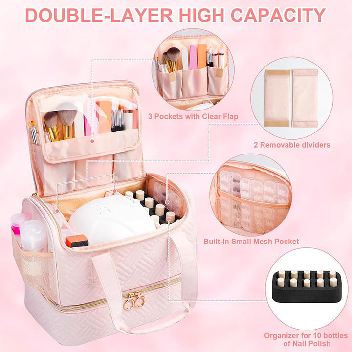 Kosmetik-Organizer Tasche mit Abnehmbaren Fächern Karnz