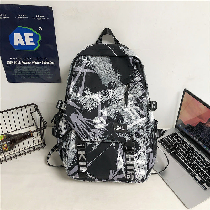 Stylischer Grafikdruck-Rucksack Karnz